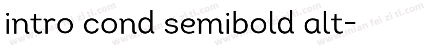 intro cond semibold alt字体转换